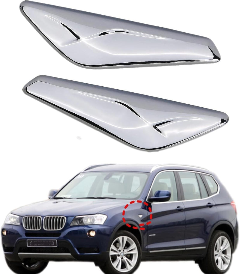 Left Right Side Fender Chrome Emblem Moulding for BMW X3 F25 X4 F26 2015-2017