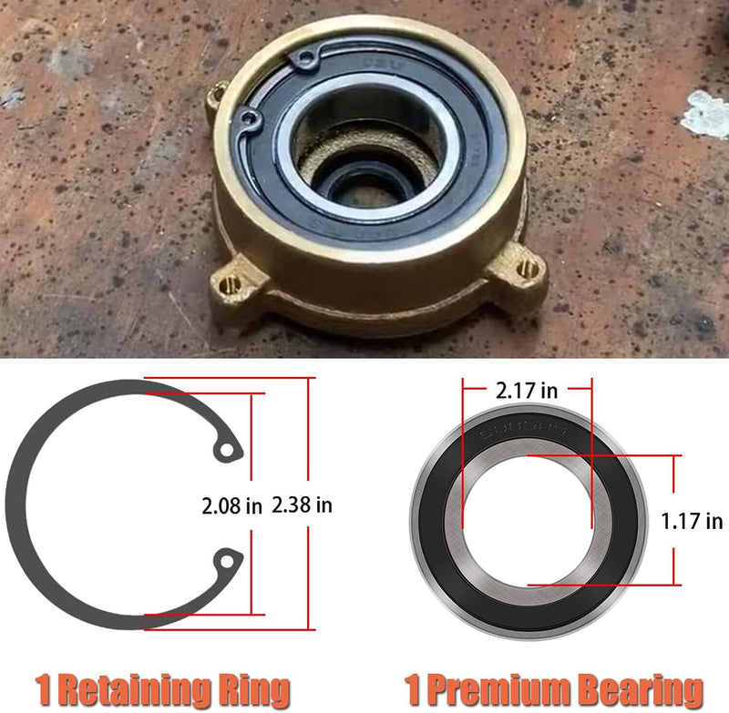 Raw Sea Water Pump Repair Rebuild Kit for Volvo Penta 5.0Gi 5.0GL 5.0GXi 5.0OSi