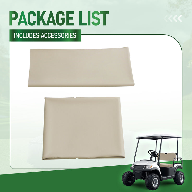 Tan Front Seat Cushion Cover + Back Cover for EZGO RXV 2008-Up