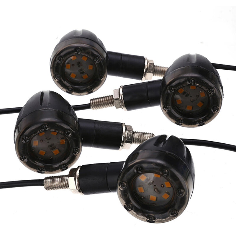 LED Turn Signal Indicators Dual for Sports Motorcycle Dirt Bike 4x Blinker