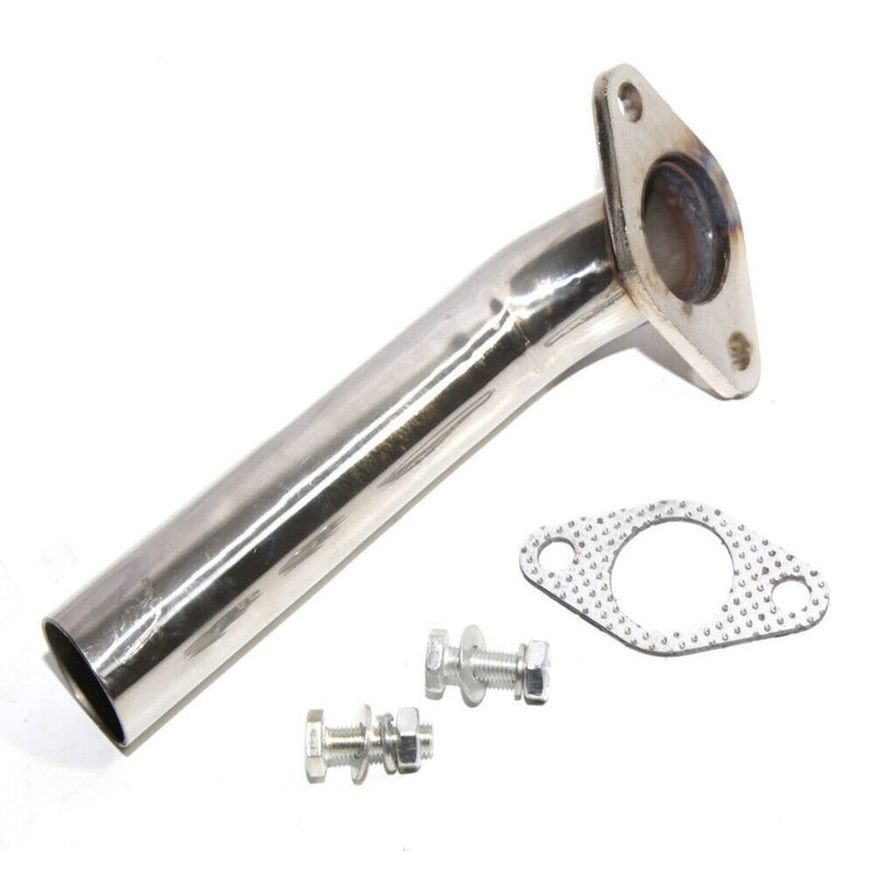 38MM 35MM 2-Bolt Wastegate SS Dump Tube for Turbo Actuator Silver Pipe