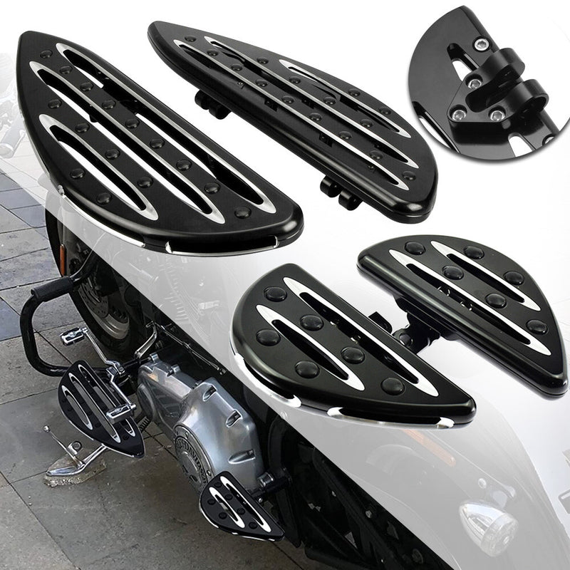 Front Rear Driver Passenger Stretched Floorboard for Harley Touring Models 1984+