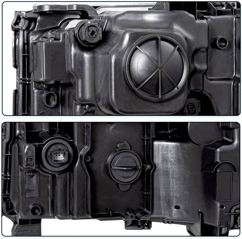 Headlights Driver Passenger Side for Chevy Silverado 16-18 HID Xenon Headlamps
