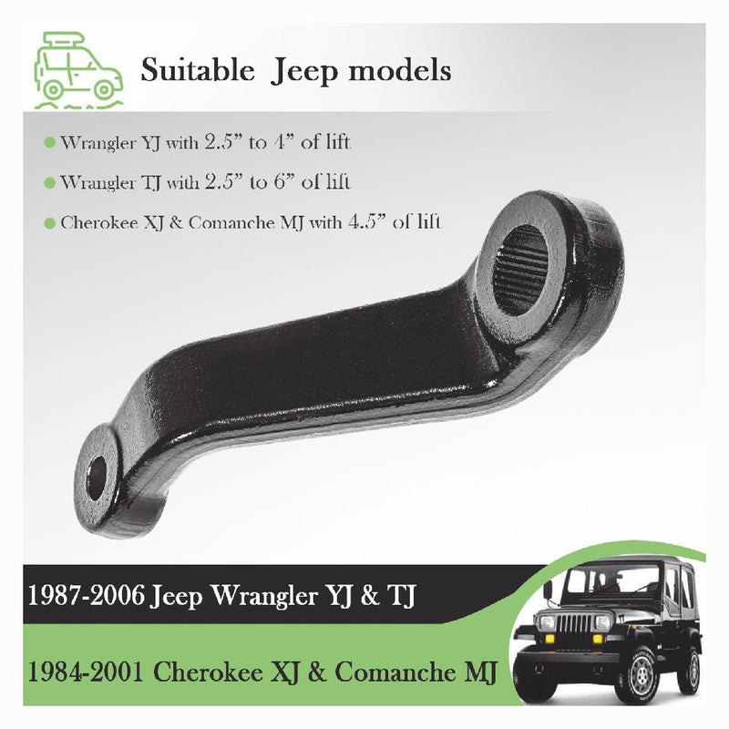 Drop Pitman Arm 6605 2.5-6 Inch Lift Power Steering for Jeep Wrangler YJ TJ XJ M