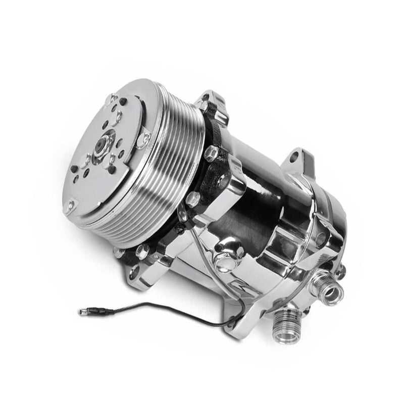 HC5004C AC Compressor with Clutch for Sanden 508 Style 8-Groove Serpentine Belt
