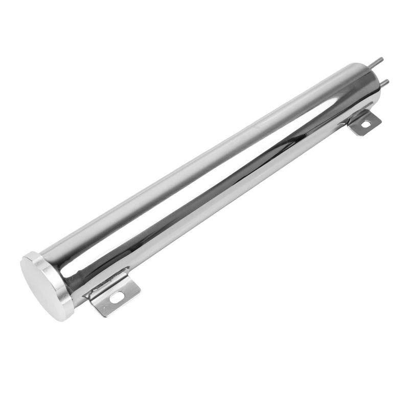 24 Oz Polished Stainless Steel 2" x 15" Radiator Dr Overflow Tank Bottle