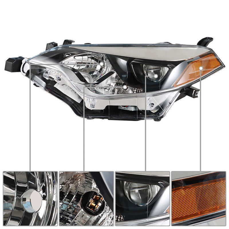 Headlights Headlamps For 2014 2015 2016 Toyota Corolla Left Driver Side Halogen