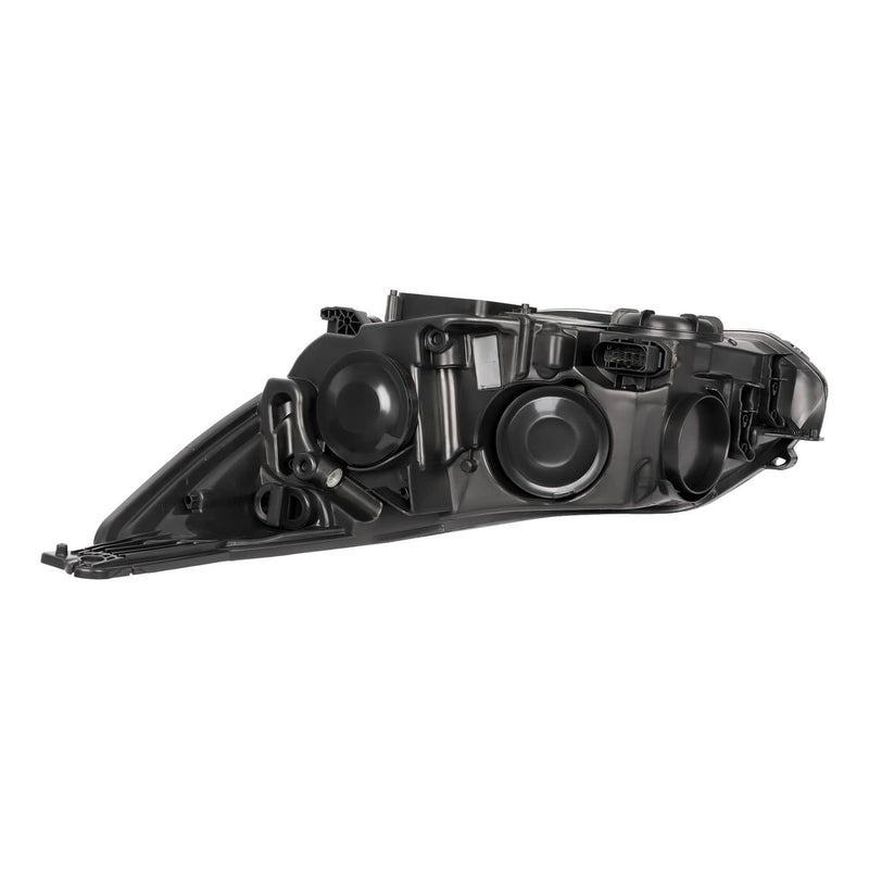 DURAFORCE Black Right Passenger Side Headlight Clear Lens Halogen for Ford Focus 2012-2014