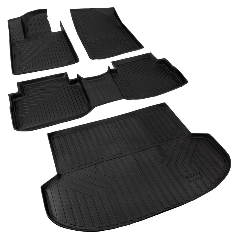 All Weather Floor Mats Cargo Liner for Hyundai Santa Fe 5 Seat 2021-2023 4X