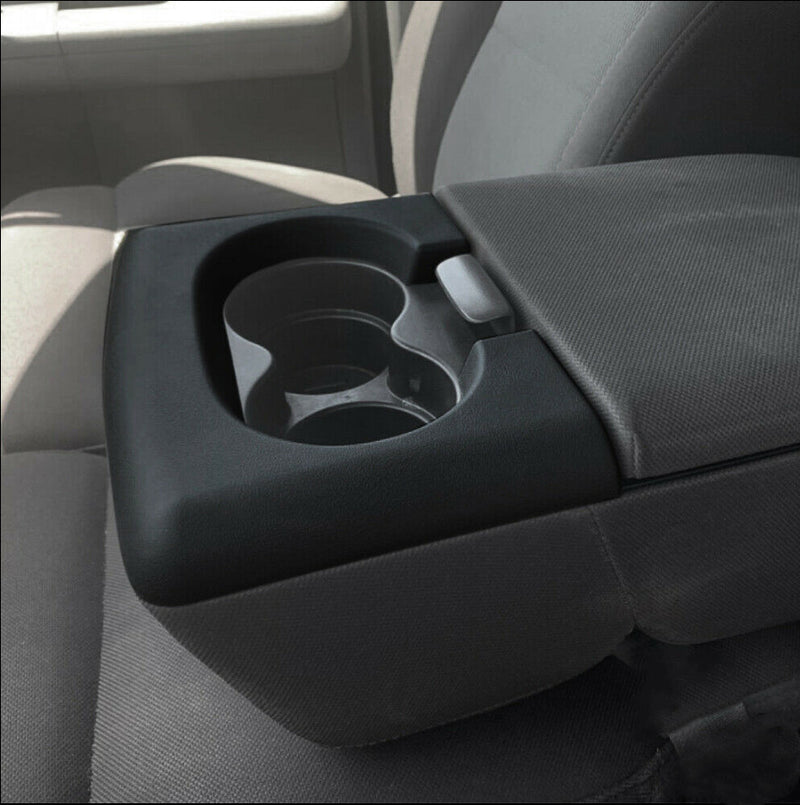 Center Console Cup Holder Armrest Cover Pad Trim for Ford F150 2004-2014 Black