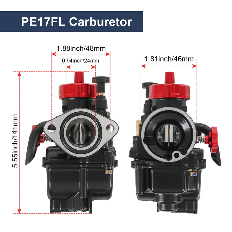 PE17mm Flange Racing Carburetor for Honda XR75 XR80 XR80R CRF80F EZ90 Cub