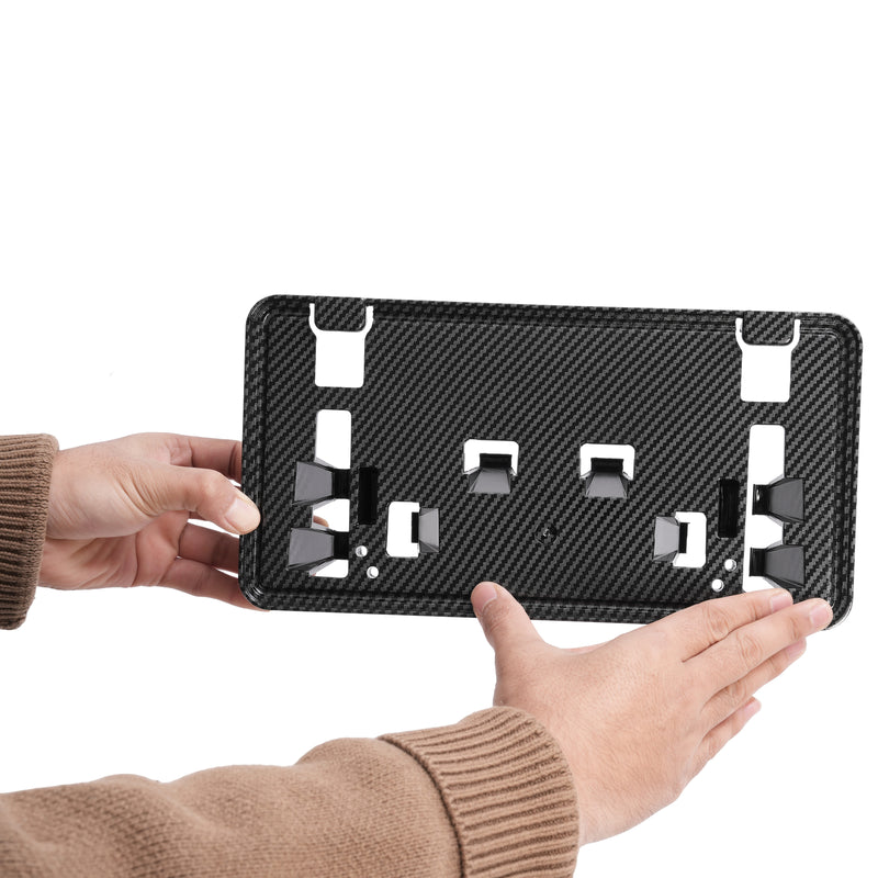 Front License Plate Mount Holder Carbon Style for Ford F-150 F150 2021-2023