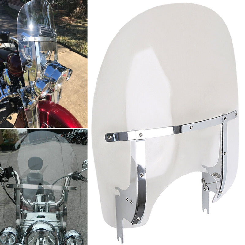 Clear Windshield Windscreen with Bracket for Harley Touring Road King 94-24