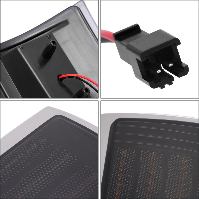 Smoke Sequential LED Corner Marker Lights for Chevy C/K 1500 2500 1994-1999 4PC