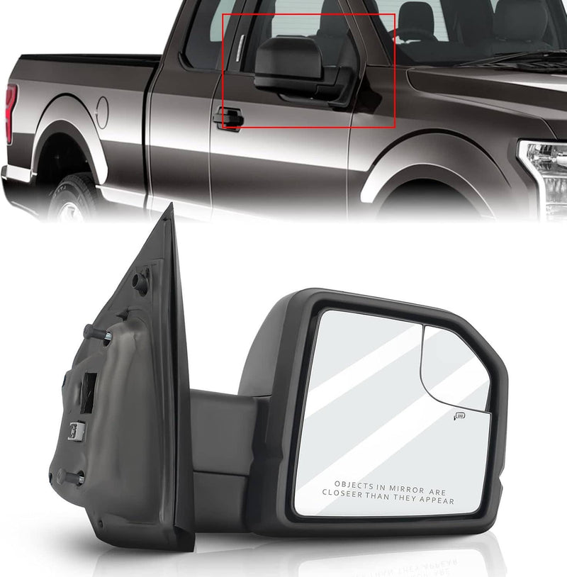 FL3Z17682CB Door Mirror for Ford F-150 2015-2020 Passenger Right Side Power Lamp