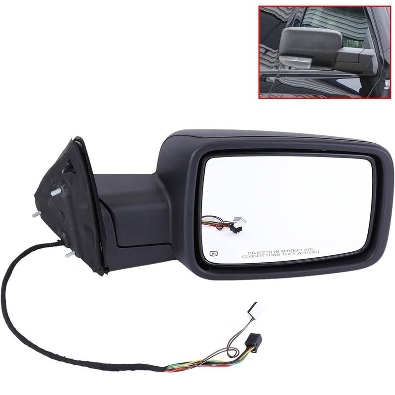 Right Passenger Mirror Manual Fold Heated LED Signal for Ram 1500 2013-2019