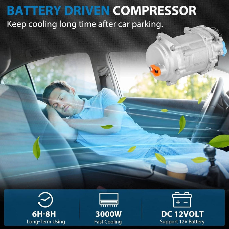 12V Electric Cool Heat Universal Underdash Air Conditioner for Car Auto A/C 63A