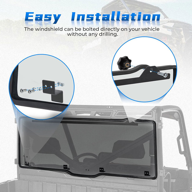 Tinted Back Window for Polaris Ranger XP 900 Crew 2013-2019 Rear Windshield