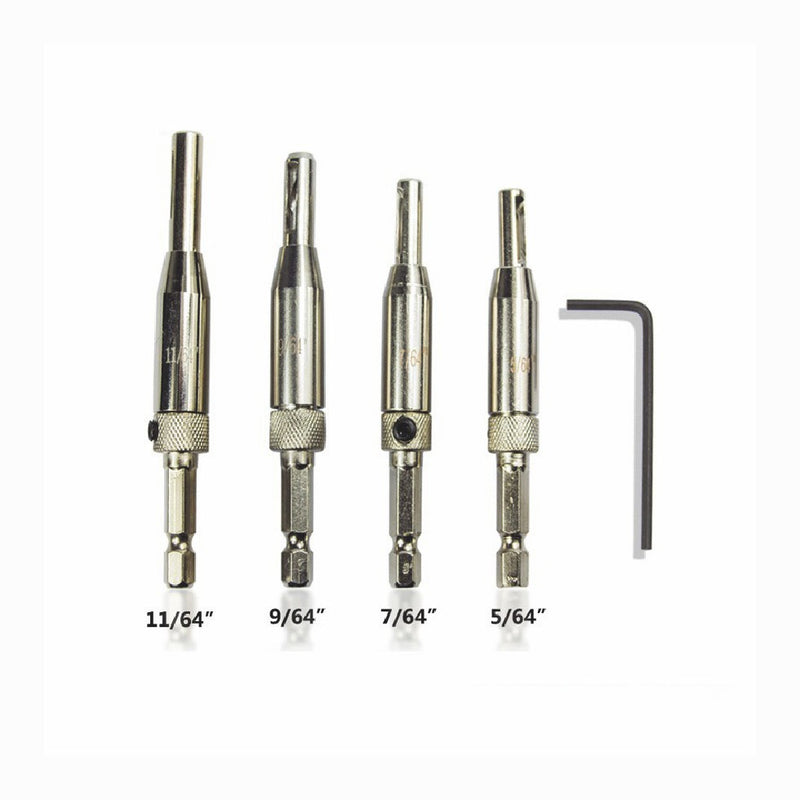 7pcs Self Centering Hinge Hardware Drill Bit Set Pilot Hole Guides for Door Wind
