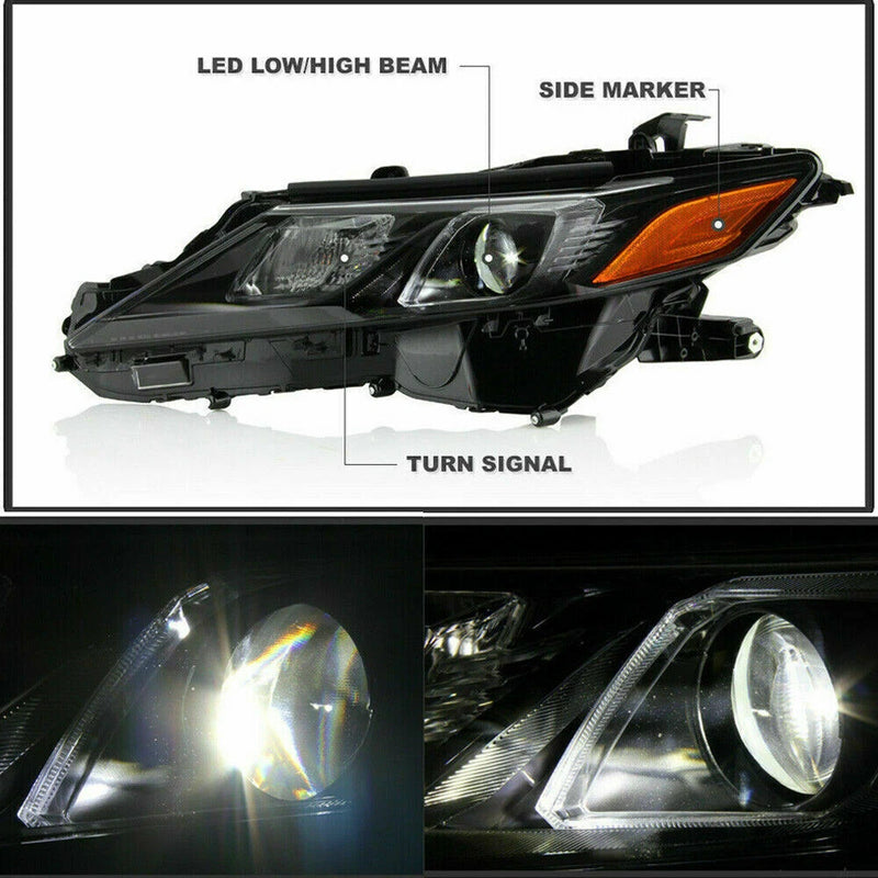 DURAFORCE LED Driver Headlight For 2018 2019-2022-2024 Toyota Camry L LE SE Headlamp Left