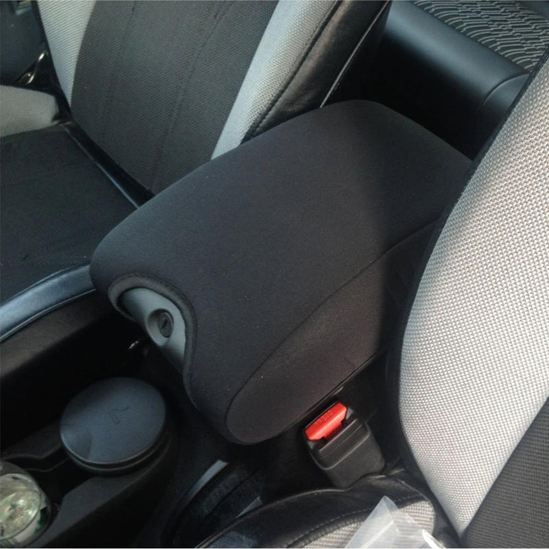 Center Console Armrest Pad Cover for Jeep Wrangler JK 2011-2018 Black
