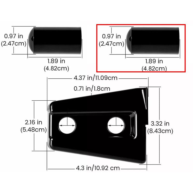 Exterior Door Hinge Cover and Hood Hinge Trim for Jeep Wrangler JK JKU 2007-2017