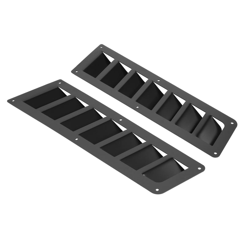 Universal Car Parts Hood Louver Vent Scoop Panel Set Cooling Kit Black