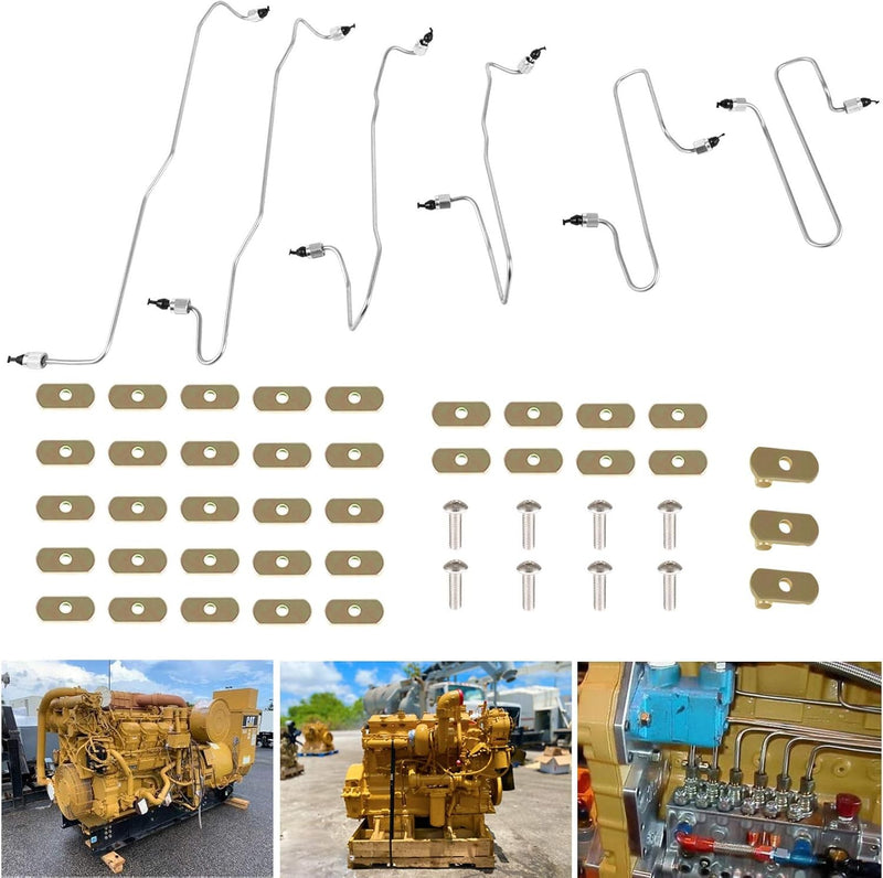 Fuel Injection Lines Kit for CAT Caterpillar 3406 3406B 3406C 980G 980F D8R 826C