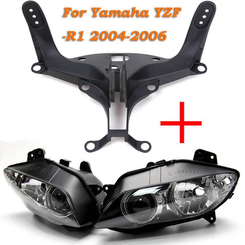 2004-2006 Yamaha YZF R1 YZF-R1 Front Headlight w/ Upper Fairing Stay Bracket