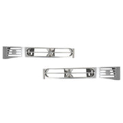 DURAFORCE Silver Front Fender Light Bracket Double JJ Blinker Bar for Peterbilt 389 388