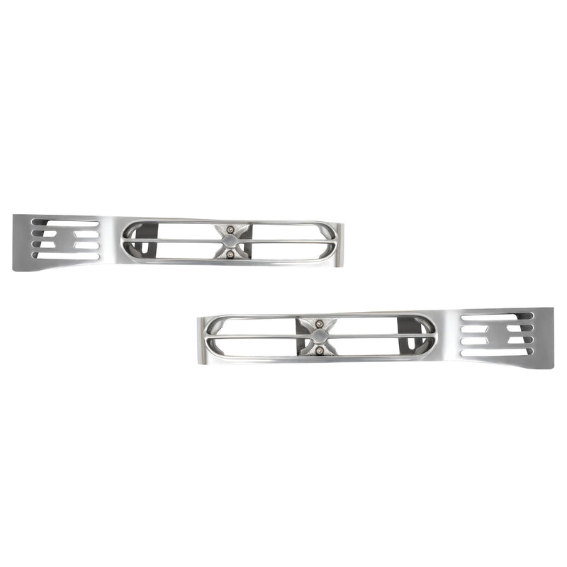 DURAFORCE Silver Front Fender Light Bracket Double JJ Blinker Bar for Peterbilt 389 388
