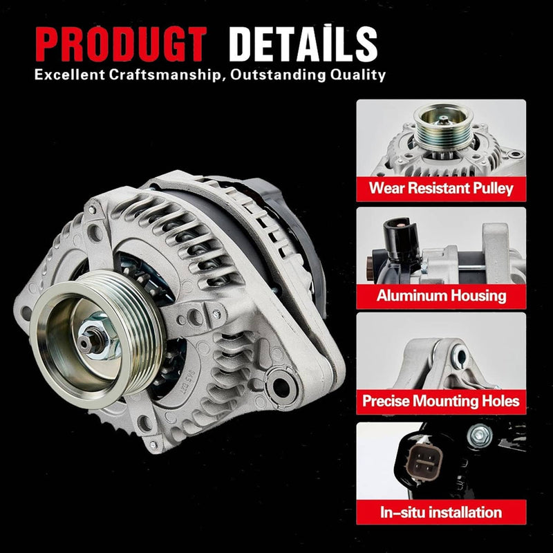 31100R40A Alternator for Honda Accord 2008-2012 Acura TSX L4 2.4L 2009-2014 130A