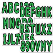 DURAFORCE 3" Marine Boat Sticker Decal A-Z Letters 0-9 Numbers Green 4 Sets