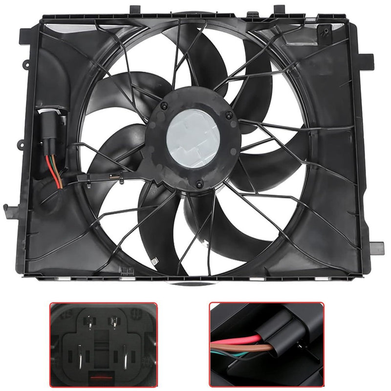 Radiator Cooling Fan for Mercedes-Benz C250 C300 C350 C63 AMG GLK350 2010-2014