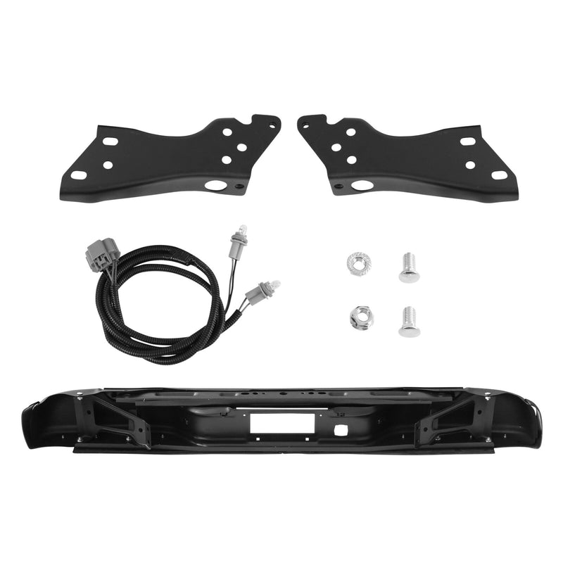 Black Rear Step Bumper for Chevy Silverado GMC Sierra 1500 2500 1999-2007