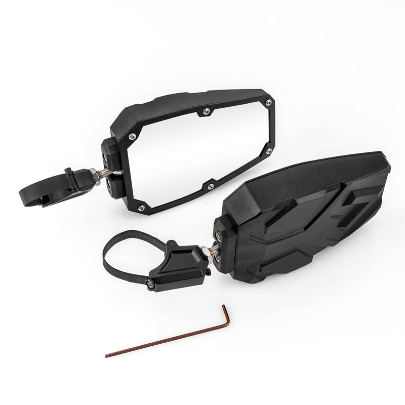 UTV Rear View Side Mirrors for Polaris RZR Can-Am Yamaha Kawasaki Mule 1.5"-2