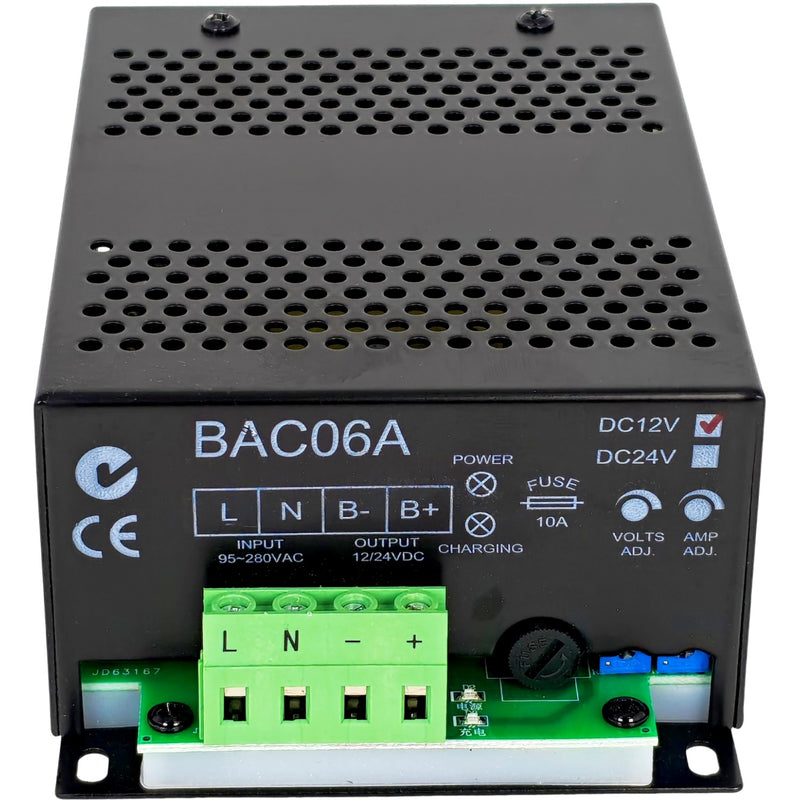 BAC06A-12V 6A Battery Charger for Smartgen Generator 90 280VAC 50 60Hz