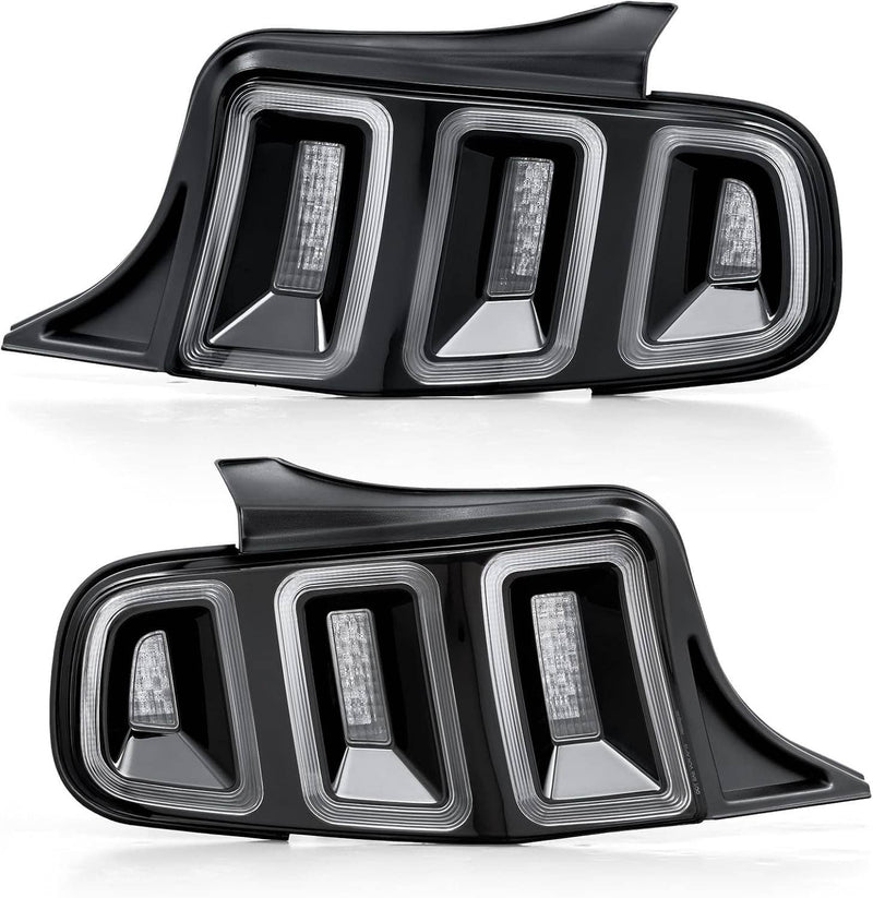 Full LED Sequential Tail Lights Black Brake Lamps for 2010-2014 Ford Mustang