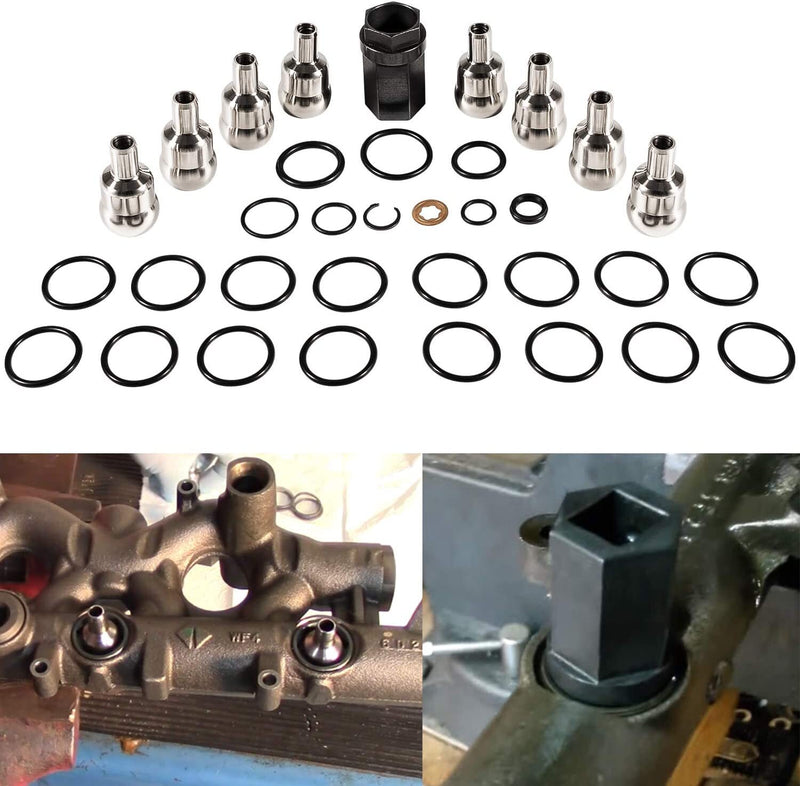 Oil Rail Ball Tube O-Rings Repair Kit for Ford 6.0L 2003-2007 Injector Seal