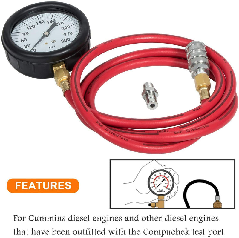 TU-32-20 Compucheck Fuel System Pressure Test Gauge for Cummins Diesel Engines