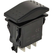 DURAFORCE VLD1S00B-AZC00-000 Momentary Rocker Switch 20A 12VDC Sealed Non-Illuminated DPDT