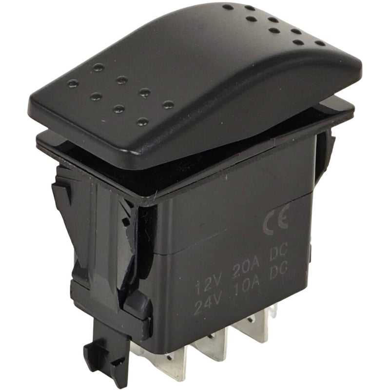 DURAFORCE VLD1S00B-AZC00-000 Momentary Rocker Switch 20A 12VDC Sealed Non-Illuminated DPDT