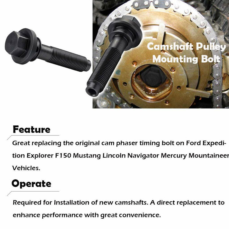 Cam Phaser Lock Out Kit Camshaft Pulley Mounting Bolt Timing Chain for Ford