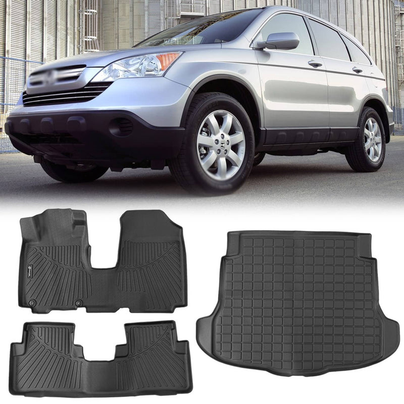 All Weather Floor Mats & Cargo Liner for Honda CRV LX SE EX EX-L 2007-2011 TPE