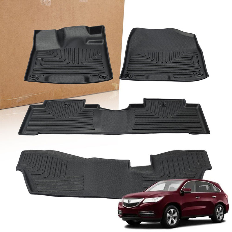 Car Floor Mats Liner for Acura MDX 2014-2020 TPE Rubber Set