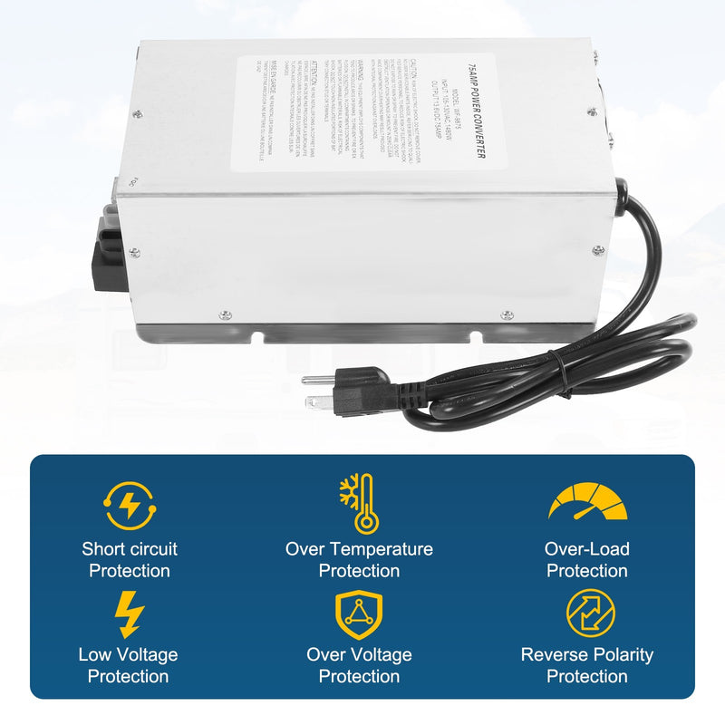 WF-9875-AD-CB WF-9800 75 Amp DC Auto Detect Deckmount Converter Charger for WFCO