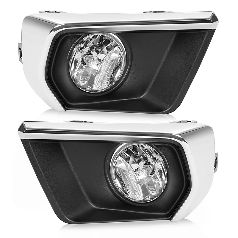 Clear Fog Lights with Chrome Bezel Wires Switch for Chevrolet Colorado 2021-2022