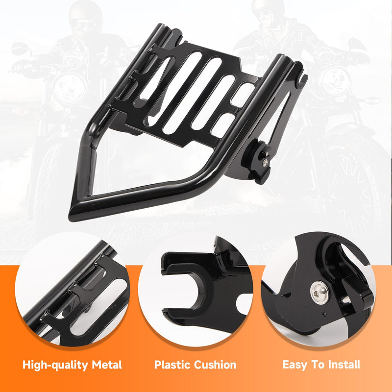 Black Detachable Luggage Rack for Harley Touring 2009-2025 Street Road Glide US