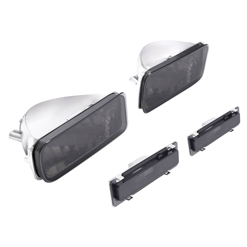 DURAFORCE Smoke Bumper Turn Signal Side Marker Lights for Chevrolet Camaro 1985-1992