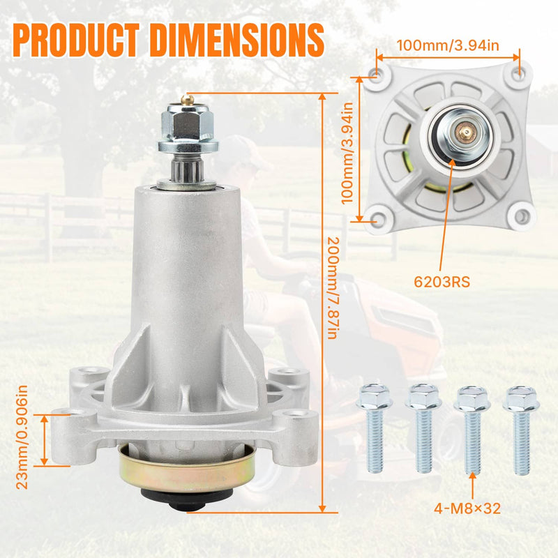 187292 Deck Spindle for Husqvarna YTH22V46 LGT2654 RZ5424 YTH24V48 445 2 Pack